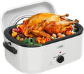 Sunvivi 24 Quart Electric Roaster with Removable Pan, 28 LB Electric Turkey Roaster Oven with Visible & Self-Basting Lid,Large Roaster with Removable Pot and Cool-Touch Handles