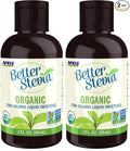 NOW Foods BetterStevia Organic Zero-Calorie Liquid Sweetener, Keto Friendly, Suitable for Diabetics, No Erythritol, 2-Ounce (Pack of 2)