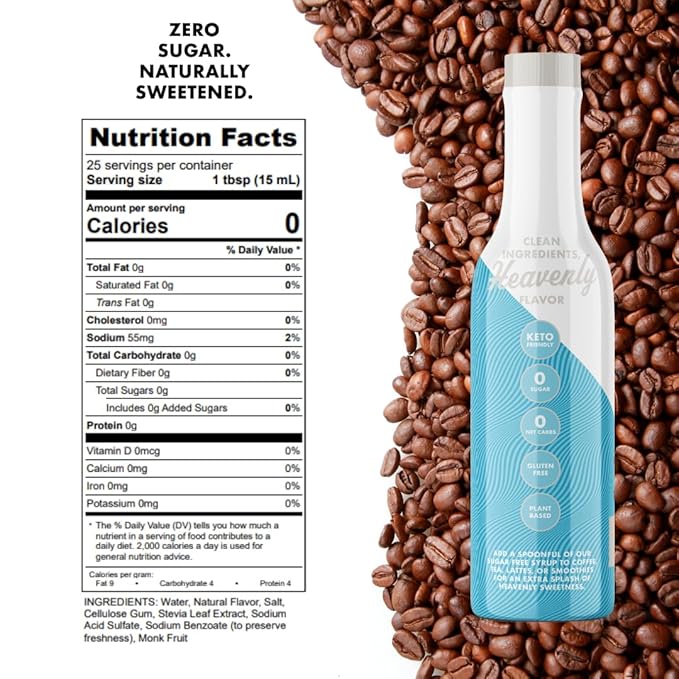 Sugar Free 3pk Mocha Sinless Syrup- Mocha Sugar Free Coffee Syrup, Keto Friendly, Zero Carbs, Plant Based, Natural Ingredients, No Artificial Sweeteners, No Sugar, Diabetic Friendly, Kosher