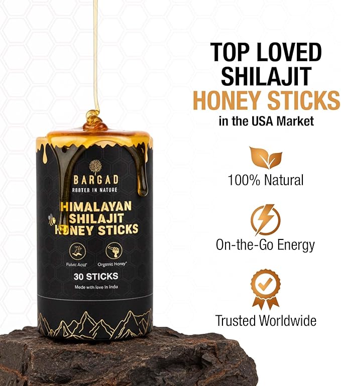 Pure Himalayan Shilajit Honey Sticks with Saffron – 30 Count | 75%+ Fulvic Acid, 85+ Trace Minerals | Natural Energy & Immunity Booster | Easy Single-Use Packets