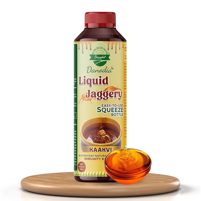 Danodia Foods LIQUID JAGGERY SYRUP (350g/0.77lb) | Natural Sweetener from Sugarcane | No Preservatives | Rich in Minerals | Alternative to Refined Sugar | Ideal for Beverages, Desserts & Traditional Recipes
