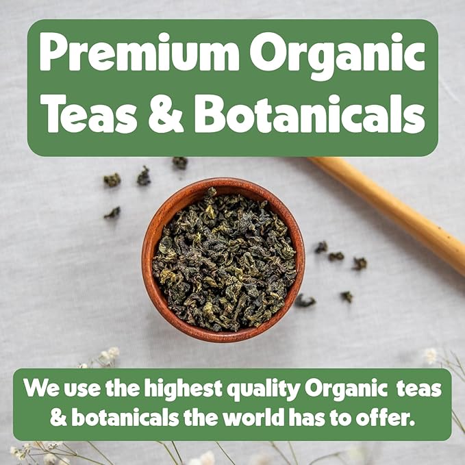 Heavenly Tea Leaves Organic English Breakfast (50 Pyramid Tea Bags), Bulk Compostable Black Tea Sachets - 100% Plastic Free, Premium Quality, Whole Tea Leaves in a Convenient Tea Bag