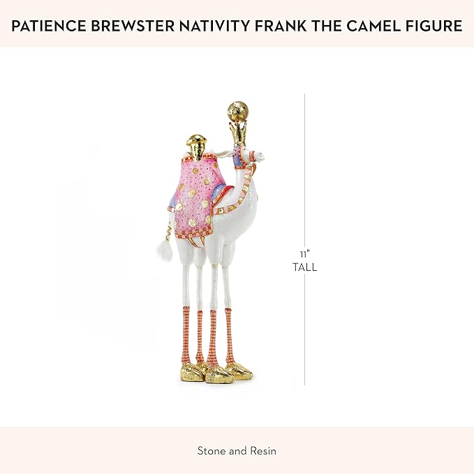 MACKENZIE-CHILDS Patience Brewster Nativity Figurine, Christmas Nativity Home Decor, Frank the Camel