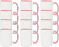 Ceramic 15oz Sublimation Coffee Mug, Pink, Case of 12