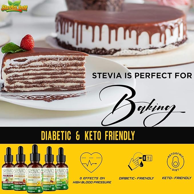 Stevia Intl (Pack of 5) Refreshers Bundle with 5 Flavors. Stevia Liquid Drops. Naturally Sweet, Non-Bitter, No Sugar Added, 0 Carb, 0 Calorie, Non-GMO, Vegan, Diabetic & Keto Friendly (1oz)