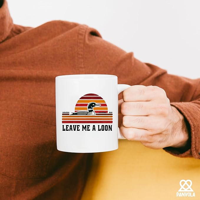 Leave Me A Loon Introvert Gifts Introverting Bird Watcher Lover Gift Sarcastic Gifts For Coworker Friend Family Novelty Drinkware Ceramic Mug 11 oz White