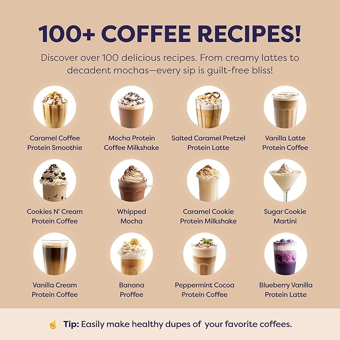 Mocha Protein Iced Coffee - Premium Whey Protein & Instant Iced Coffees - 100% Natural Cold Brew - Zero Artificial Flavors & Sweeteners, 80 mg Caffeine Per Serving, No Added Sugar, 20 Servings