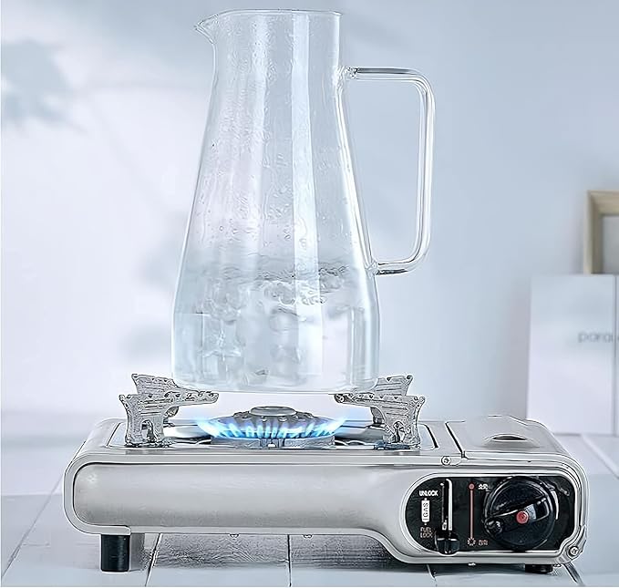 Borosilicate Glass Pitcher with Lid, 1.8L / 60 oz Heat Resistant Glass Water Carafe with Handle for Fridge, Large Iced Tea Pitcher, Juice Jug for Milk, Hot and Cold Beverage