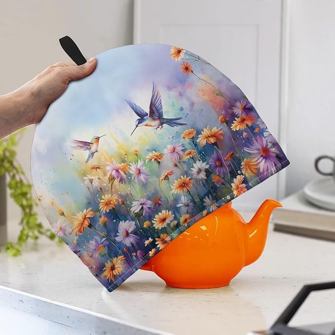 Hummingbird Tea Cozy for Teapot Insulated Sunflower Tea Pot Cozy for Keeping Warm for Woman Tea Cosy for Teapot Home Decorative