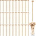 200Pcs Coffee Stirrers- 7.1 Inch Coffee Stir Sticks, Natural Wooden Coffee Stirrers With Round Ends, Disposable Biodegradable Cafe Grade Wood Beverage Mixer for Coffee Cocktails Milk Tea