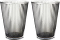 Rosendahl Grand Cru Nouveau Glass Tumbler Set (Set of 2) - 12.2 Fl. Oz. - Lead-Free, Dishwasher Safe, Elegant Clear Glass Drinkware for Water, Juice, Coffee, and Wine - Modern, Durable (Smoke)