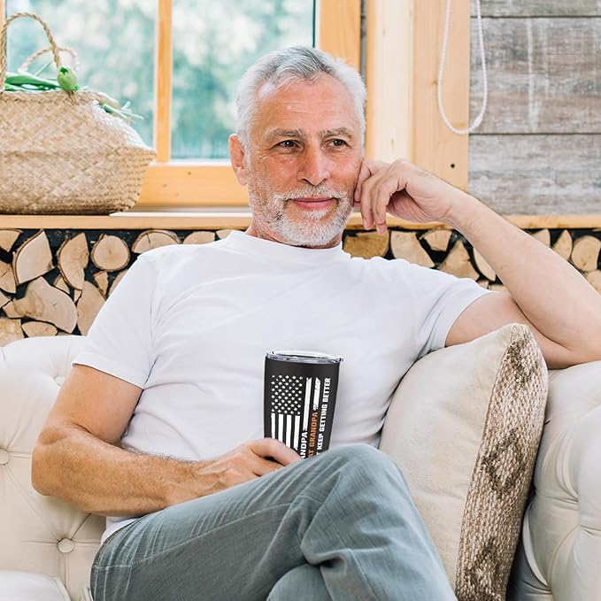 Great Grandpa Gifts, Christmas Gifts for Great Grandpa, Great Grandfather Gift from Grandkids, Promoted to Great Grandfather Gift, 20 oz Stainless Steel Tumbler