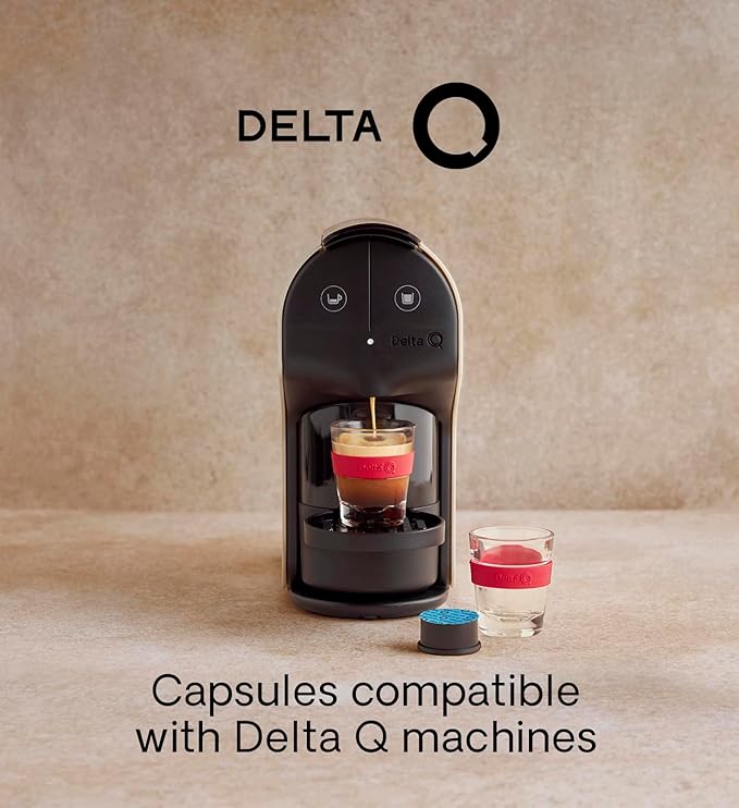 Delta Q - deQafeinatus Espresso Pods for Delta Q machines - Intensity 7, Notes of Caramel and Dried Fruits, 40 Capsules XL Pack