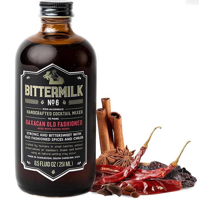 Bittermilk No.6 Oaxacan Old Fashioned Mix – Old Fashioned Syrup - All Natural Handcrafted Cocktail Mixer – Makes 17 Drinks