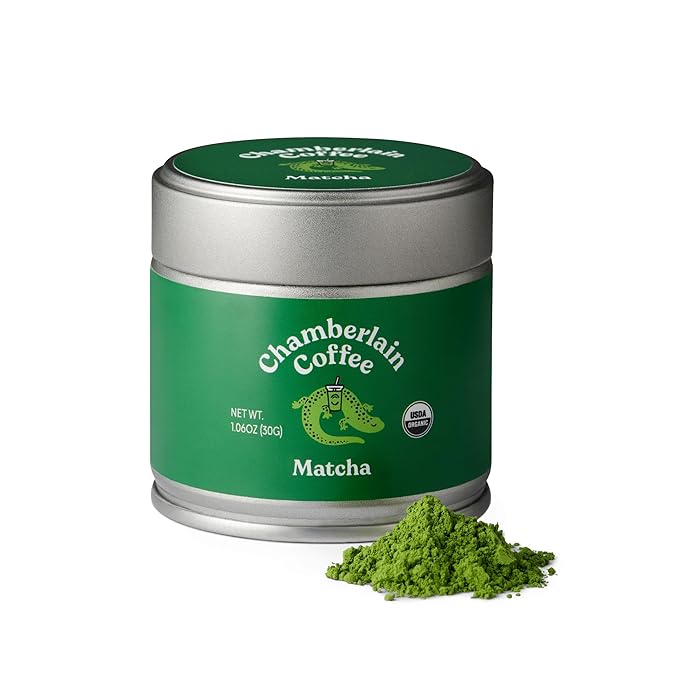 Chamberlain Coffee Ceremonial Matcha Green Tea Powder - First Harvest - Japanese Green Tea + Original Grade Matcha - Hot or Iced - Organic, Vegan & Gluten-Free Matcha Powder, 1.06 oz