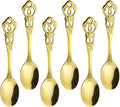 Espresso Spoons Set of 6,Stainless Steel Coffee Spoons Demitasse Spoon for Espresso Coffee,Tea,Dessert,Sugar (6, Gold)