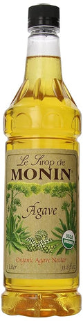 Monin - Organic Agave Syrup, Sweet and Full Flavor, Great for Any Beverage, Gluten-Free, Vegan, Non-GMO (1 Liter)