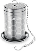 House Again Tea Infusers, Extra Fine Mesh Tea Strainers for Loose Tea, Updated Slim Threaded Lid & 304 Stainless Steel, Filter Bags Diffusers, Loose Leaf Tea Steeper for Brew Tea Spices & Seasonings