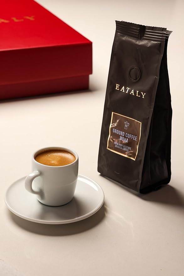Eataly 100% High Altitude Arabica Macinato Moka Ground Coffee, 6.3 oz Bag, Pack of 1