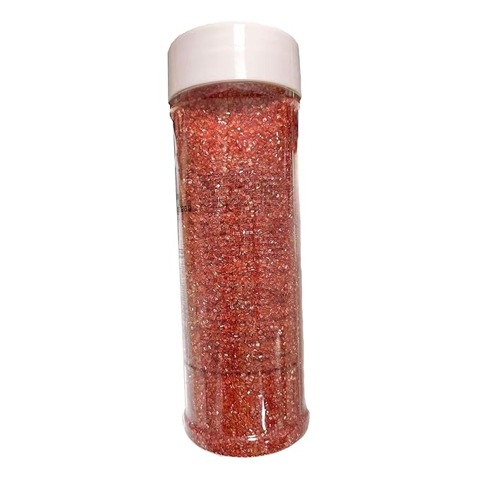 Sentovac Red Sanding Sugar for Baking Edible Sparkling Sugar Sprinkles Coarse Sugar Crystals for Baking Topping Cake Cookie Cupcake Topper Ice Cream Decoration Supplies 3.2 OZ