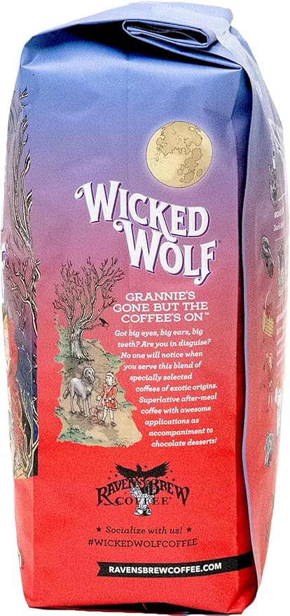 Raven's Brew Coffee Full Bodied Coffee Dark Roast Ground - Wicked Wolf 2lb
