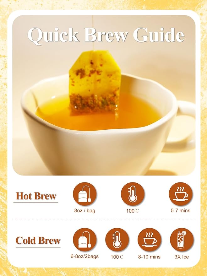 LOOMICA Honey Turmeric Ginger Green Tea, Naturally Caffeinated, Smooth Green Tea Blend with Golden Spice & Honey Flavor, Naturally Uplifting, No Artificial Sugar Added, 20 Count