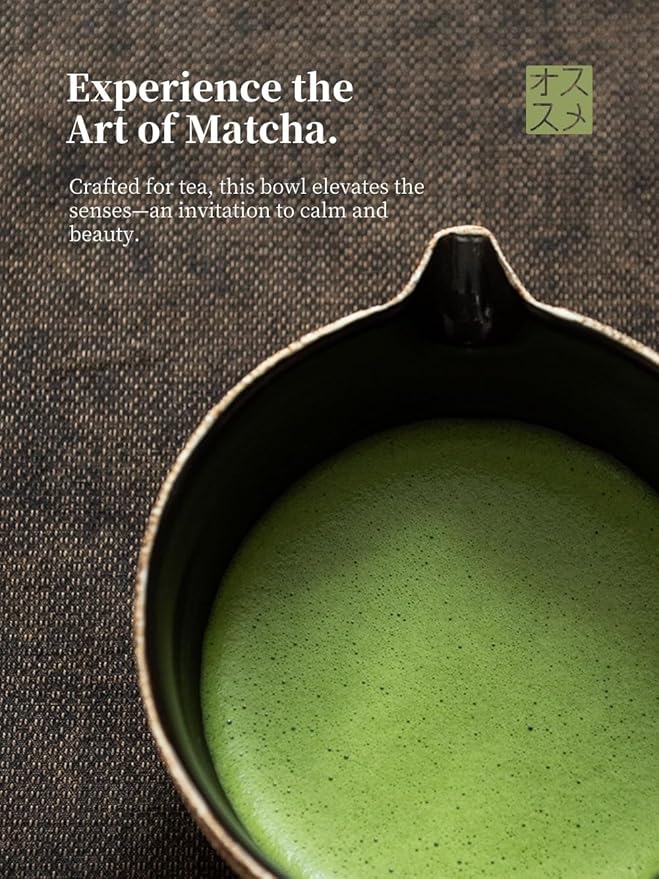 6-pcs Japanese Matcha Whisk Set, Handmade Ceramic Matcha Set with Bowl(Chawan),Bamboo Whisk(Chasen) and Holder, Scoop, Sifter & Tea Towel,Matcha Kit for Ceremony(Clear Sky Blue)