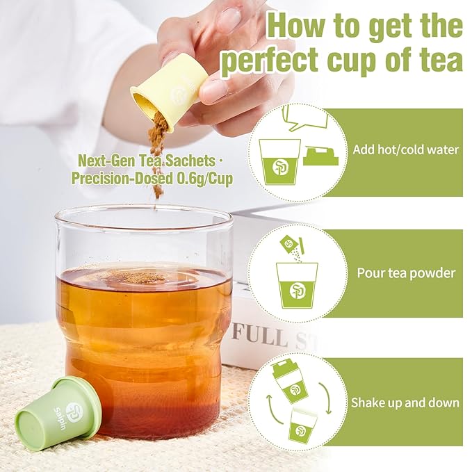 SAIPIN Herbal Tea,3 Assorted Flavors, Jasmine/Rose/Osmanthus Flower,20 Pack,No Additives,Premium Instant Tea with Shaker Bottle,Cold Brew Freeze Dried For Freshness Saipin,3 Seconds Instant,Hot And Cold Soluble,Stress Relieving,Immune Support