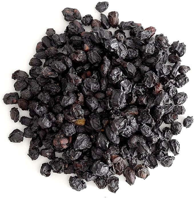 Frontier Co-op Dried Elderberries, 1lb Bulk Bag, European Whole | Kosher and Non-GMO Elderberry Dried Fruit for Powder, Tea, Immune Support