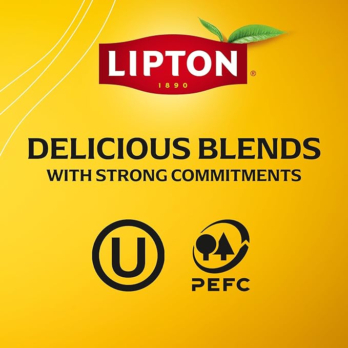 Lipton Lemon Ginger Tea Bags, Caffeine Free Tea, Refresh Fruit and Herbal Tea, Individually Wrapped, 80 Total tea Bags (20ct - Pack of 4)