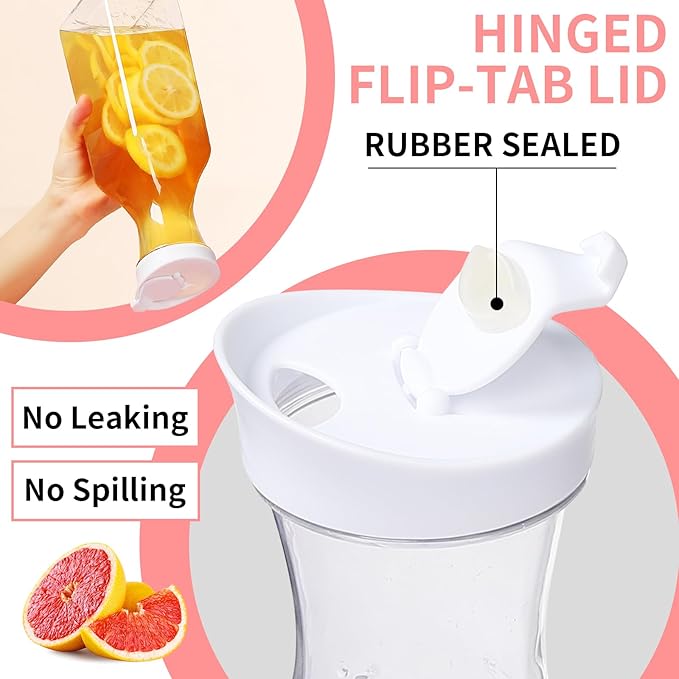 50 oz Plastic Carafe with Lid,4pcs Clear Beverage Milk Drink Container Square Base Clear Water Juice Holder for Mimosa Bar