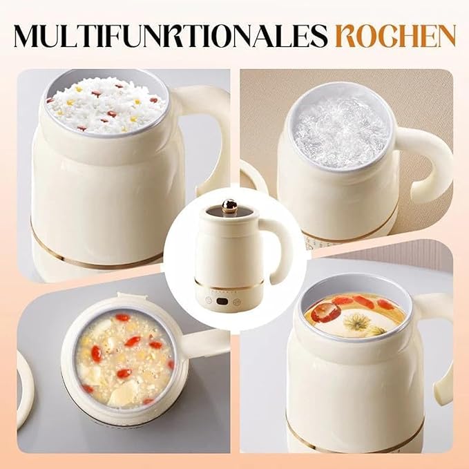 Multifunctional Portable Electric Cooking Mug, 900ml Big Electric Stew, Fast Boil Teapot, Fast Boil Teapot & 24H Keep-Warm, Prepare Herbal Tea, Porridge (Green)