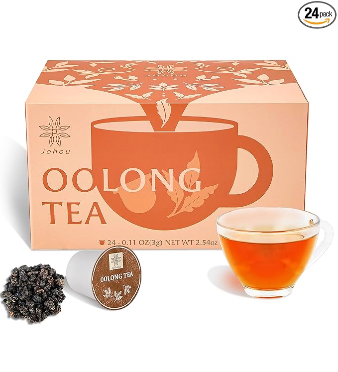 Johou Oolong Tea Specially Ground Taiwan Tea Full-Flavor Pods, Compatible with All K-Cup Brewers & Keurig 2.0, 24 pods