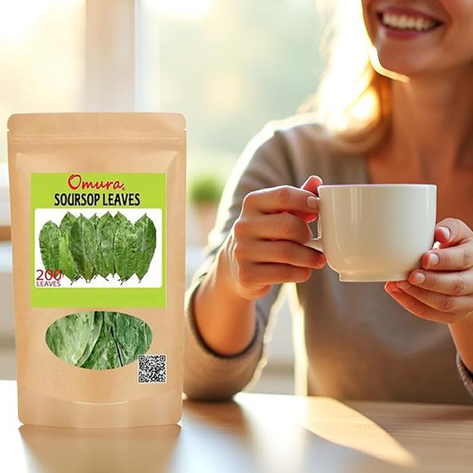 Omura Dried Soursop Leaves - 200 Graviola Soursop Leaf Tea - Herbal Tea - Guanabana Leaves for Brewing - Tea Leave