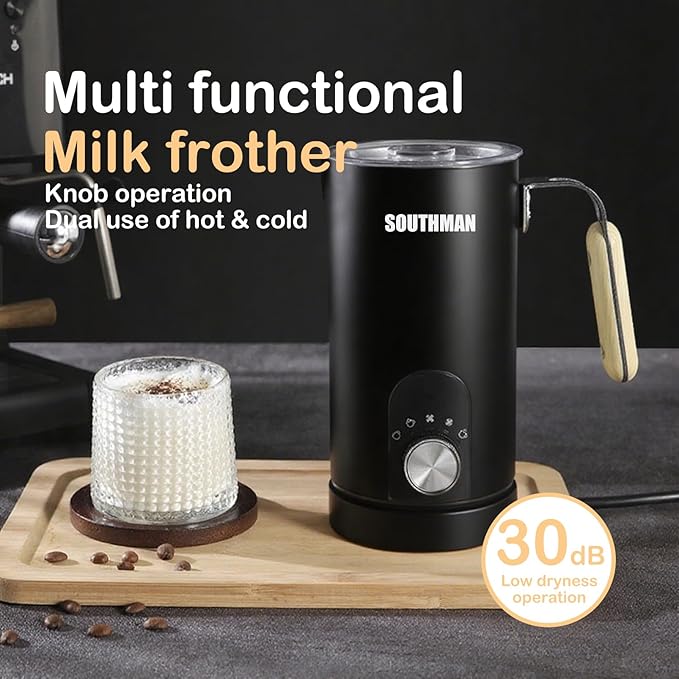 Milk Frother Electric 5 in 1 - Automatic Milk Frothers 350ml Large Capacity Milk Steamer and Frother Milk Heater and Warmer Hot & Cold Milk Foamer Maker for Latte Coffee Chocolate Machine