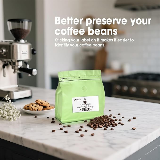 50 Count 8oz Coffee Bags with Valve,1/2 lb Vented Coffee Beans Packaging Bags High Barrier Aluminumed Foil Flat Bottom Heat Sealed Side Zipper Resealable Storage Bag for Home or Business（Green）