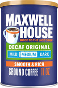 Maxwell House Original Blend Decaf Ground Coffee, Medium Roast, 11 Ounce Canister