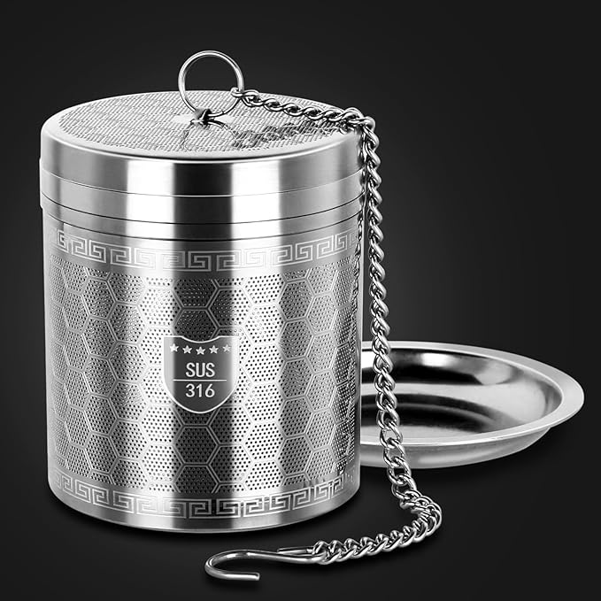 316 Stainless Steel Tea Strainer for Loose Leaf Tea (1, Large)