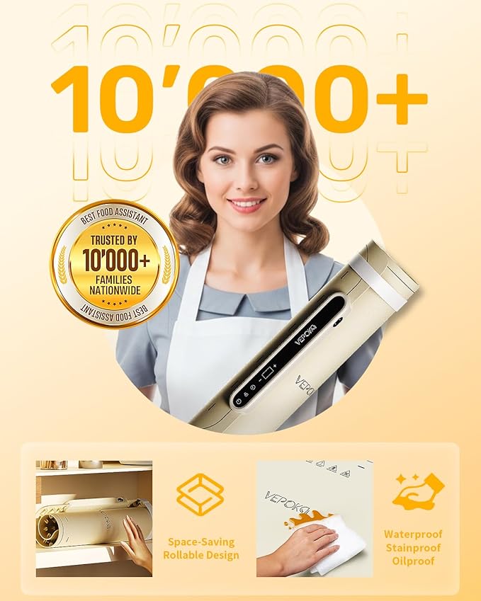 Warming Mat for Food, VEPOKA Food Warmer Mat for Countertop, Electric Warming Tray with 7 Temp Levels & Auto Shut-Off, Food Warmers for Parties, Ideal Gift for Kitchen & Buffet Use