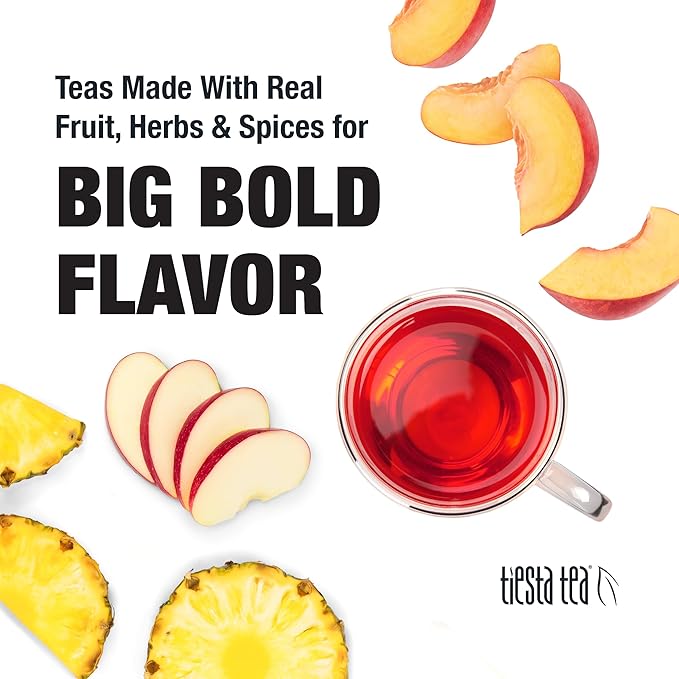 Tiesta Tea - Peaches N´ Green, Smooth Peach Green Tea, Premium Loose Leaf Tea Blend, Medium Caffeinated Green Tea, Make Hot or Iced & Brews Up to 200 Cups - 16 Ounce Resealable Bulk Pouch