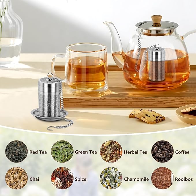 316 Stainless Steel Tea Strainer for Loose Leaf Tea (1, Small)