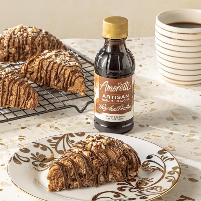 Amoretti - Natural Hazelnut Praline Artisan Flavor Paste, 2.2 lbs, Perfect For Ice Cream, Beverages, Cakes, and more, Preservative Free, Vegan, Gluten Free, No Artificial Sweeteners, Concentrated
