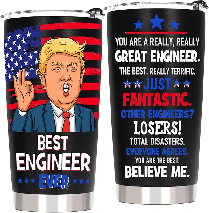 Engineer Gifts for Men, Engineering Gifts for Engineers - Mechanical Software Aerospace Electrical Civil Engineering Gift, 20 OZ Stainless Steel Insulated Travel Coffee Tumbler Cup