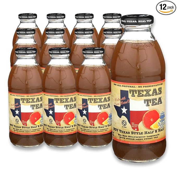Texas Tea, Rio Grande Valley Half & Half Tea Lemonade, 16 oz 12 Pack