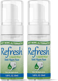 Refresh Liquid Wipe: Toilet Paper Foam | Eco-Friendly Flushable Wet Wipe Alternative | Cleanses and Soothes with Witch Hazel and Aloe | Plumbing & Septic Safe | 50ml | 1.69 oz | 2 Pack