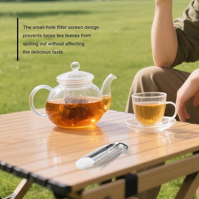 2 PCS Stainless Steel Tea Diffuser，Long-handle Filters with Fine Mesh Strainer ，Tea Bags for Loose Leaf Tea, Coffee, Spices, Seasonings