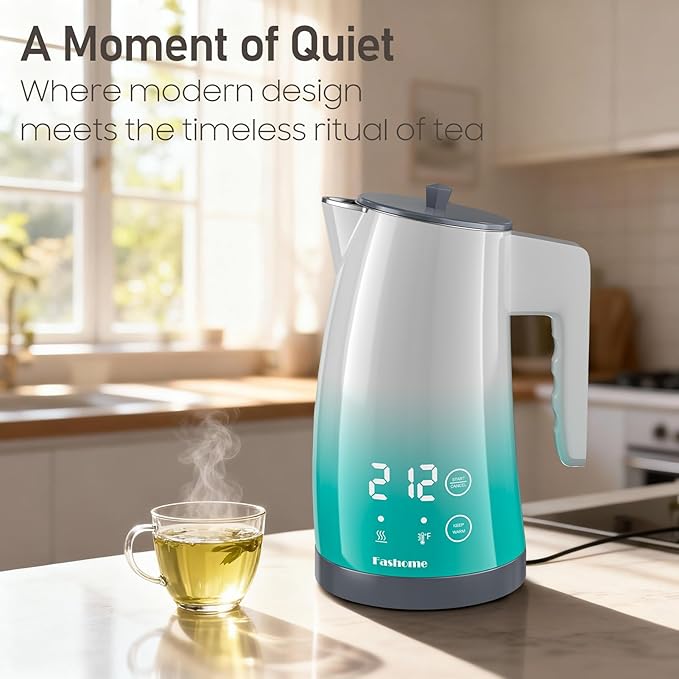 electric kettle with 5 presets temperature control (Blue Gradient)