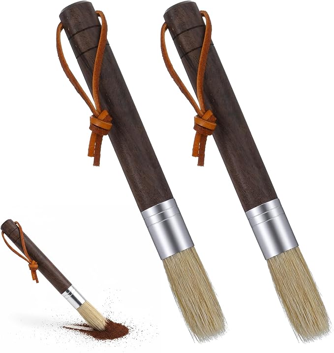 2pcs Coffee Grinder Cleaning Brush, Espresso Machine Brush, Coffee Brush Grinder Cleaners, Espresso Brushes for Group Heads, Shower Screen, Portafilter, Scoop, Tamper