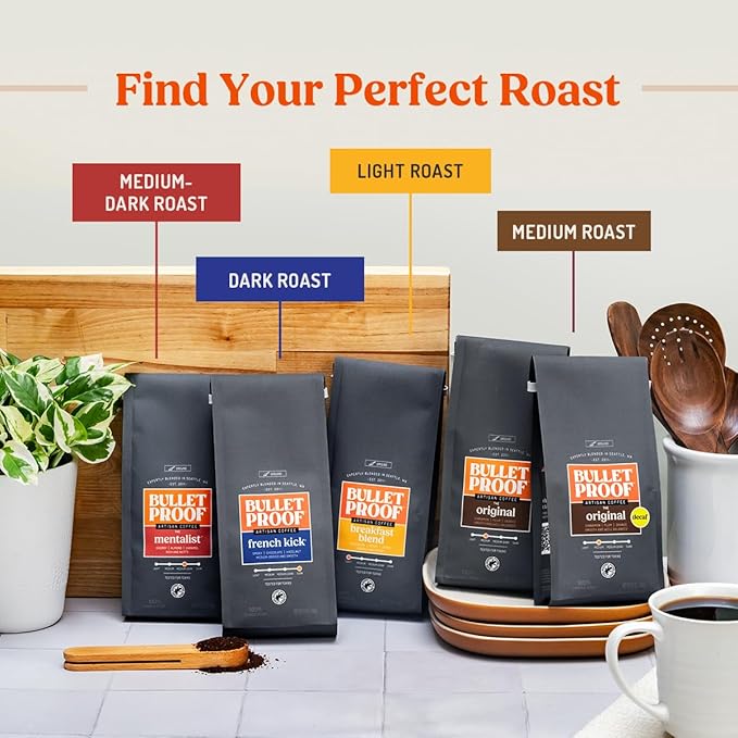 Bulletproof The Mentalist Medium-Dark Roast Single-Serve Pods, 24 Count, Clean Coffee Tested for Toxins, Packaging May Vary