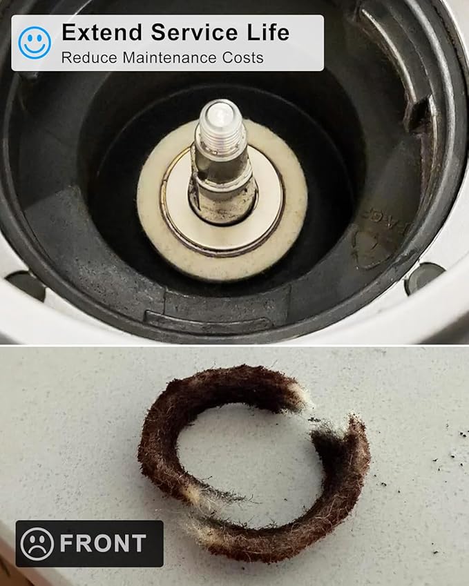 Felt Cushion Ring for Coffee Machine Grinder Wool Fit for Breville Espresso BES870 BES878 BES880 BES980 BES990 BCG600 BCG820, Coffee Machine Cleaning Gasket Replace SP0001575, 2 Pack